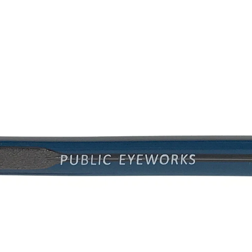 Public Eyeworks Eyeglasses Frames ULRIC C4 Brown Blue Square Horn Rim 49-19-148